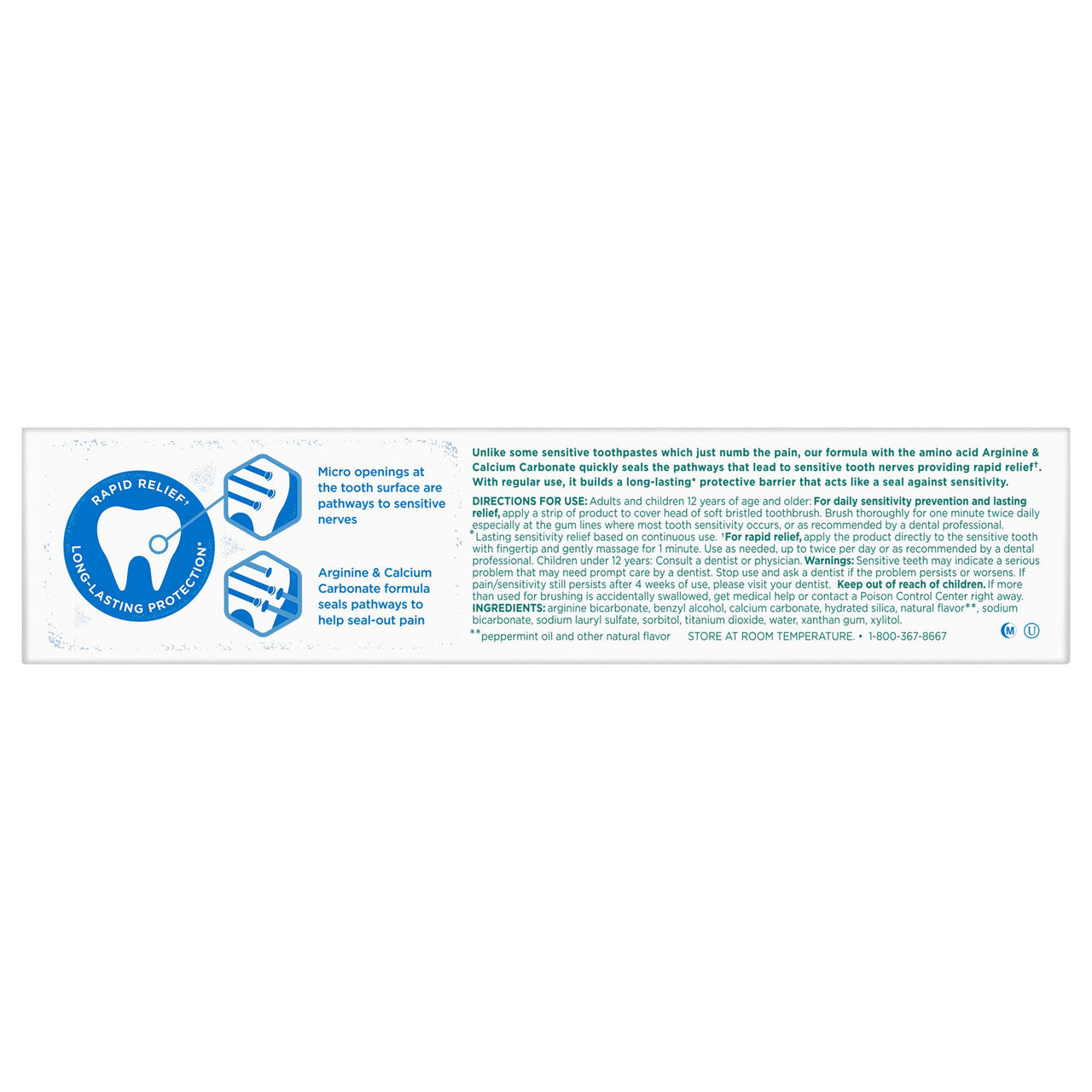 Tom's of Maine Rapid Relief Sensitive Fluoride-Free Natural Toothpaste Fresh Mint (6x4 OZ)